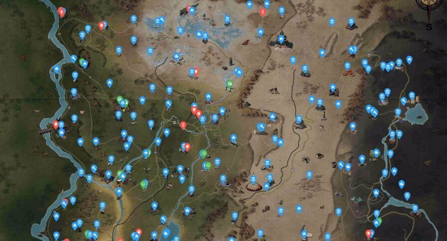 Интерактивная карта Fallout 76