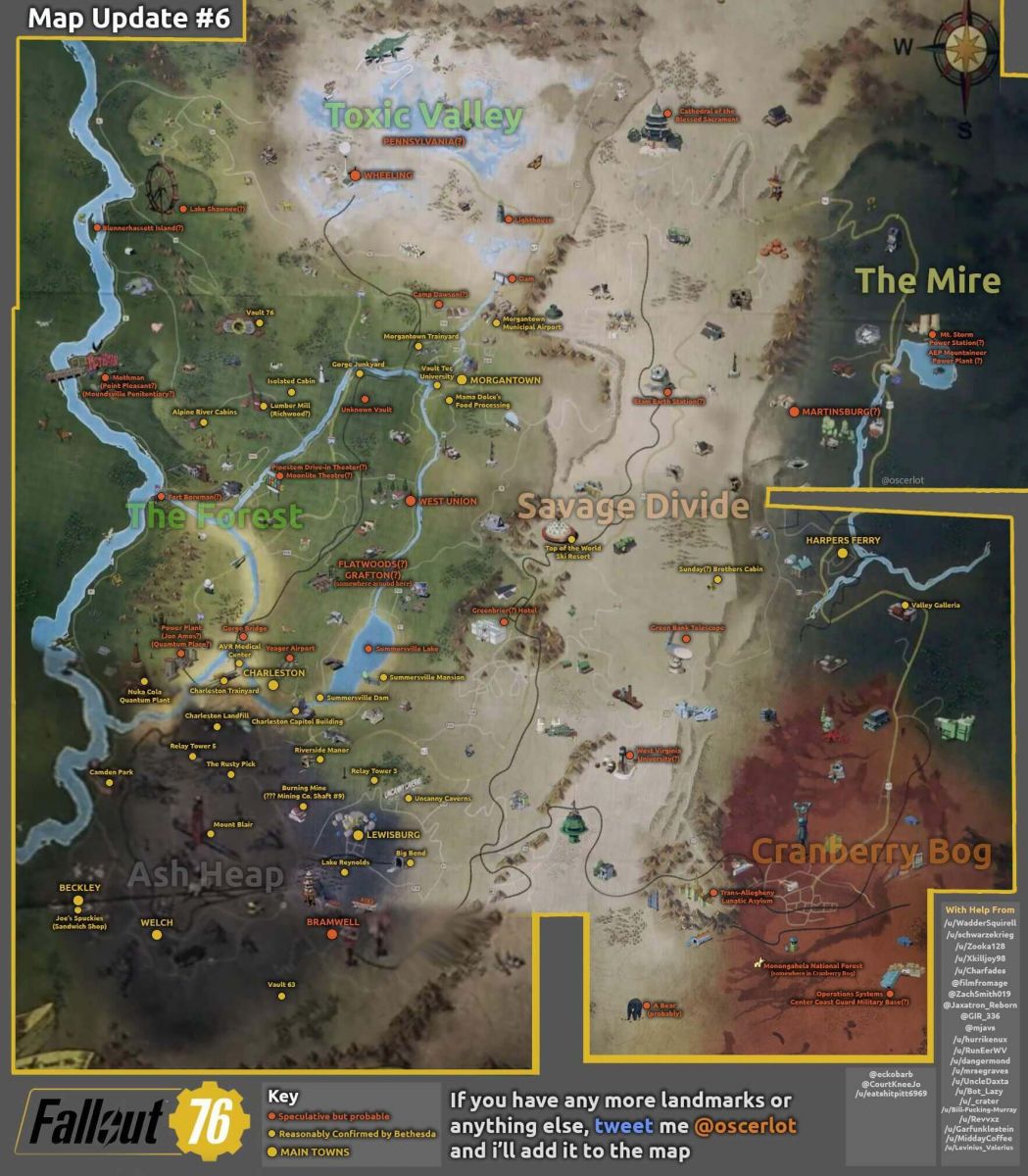 Карта Fallout 76